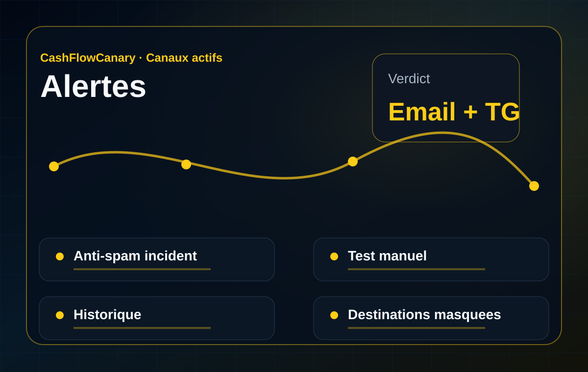 Capture démo des alertes CashFlowCanary